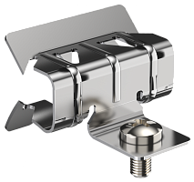 Зажим балочный 8-14мм с отгибом и винтом М6х9 HDZ IEK | код CME40-BZOV-06-HDZ | IEK