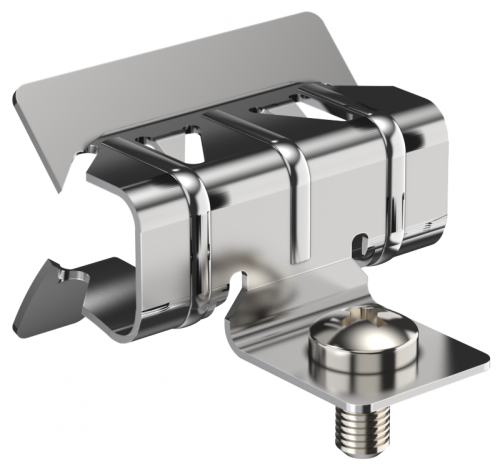 Зажим балочный 8-14мм с отгибом и винтом М6х9 HDZ IEK | код CME40-BZOV-06-HDZ | IEK