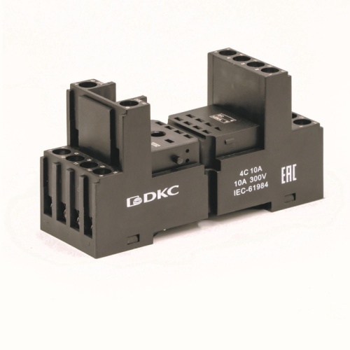 Колодка низкопрофильная 2-х уровневая с винтовыми клеммами для реле на 4 группы | код IR-B4-SC-1 | DKC
