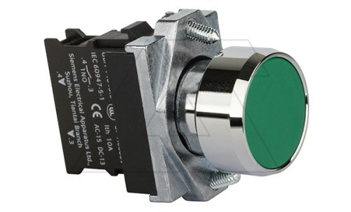 Кнопка плоская PB1S, зеленая, без фиксации, без подсветки, 1NO, 6A 230VAC/24VDC, 22mm, IP65 | код PB1S-10/g | АРТ Кнопка плоская PB1S, зеленая, без фиксации, без подсветки, 1NO, 6A 230VAC/24VDC, 22mm, IP65 | код PB1S-10/g | АРТ