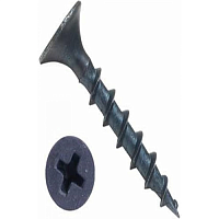 Саморез гипсокартон/дерево 3.5х19 черный | код screw-GD-19-sht | Крепдил