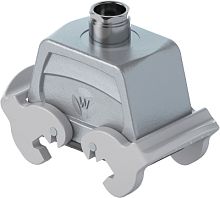 Крышка на кабель, разъема REVOS, Size 10, с уплотнителем, с двумя защелками, 1 кабельный ввод IP54 M20x1,5, с верхним расположением, материал корпуса: алюминиевый сплав | код 70.372.1035.0 | Wieland