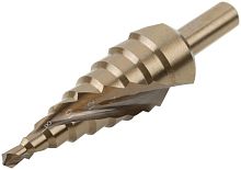 Сверло ступенчатое HSS Co5% (Р6М5К5) пометаллу спиральный профиль 9 ступеней 4-20мм FIT 36386