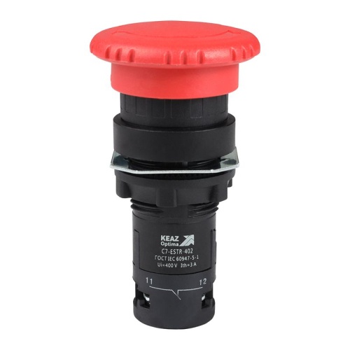 Кнопка аварийного останова OptiSignal Compact D22 C7-ESTR-402 красная 2НЗ XB7ES544P | код 362130 | КЭАЗ