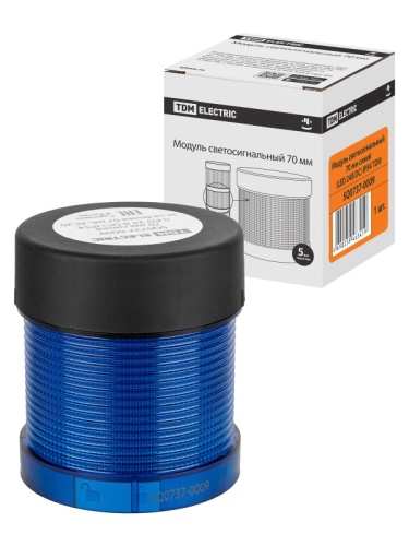 Модуль светосигнальный 70 мм синий (LED 24В DC) IP54 TDM | код SQ0737-0009 | TDM Модуль светосигнальный 70 мм синий (LED 24В DC) IP54 TDM | код SQ0737-0009 | TDM