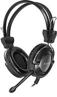 Наушники с микрофоном A4Tech HS-19 серебристый/черный 2м накладные оголовье (HS-19 (GREY)) | код 605497 | A4TECH