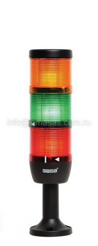 Сигнальная колонна 70 мм, красная, желтая, зеленая, 24 В, стробоскоп FLESH | код IK73F024XM01 | EMAS