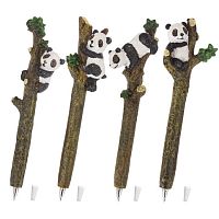 Ручка фигурная ПАНДЫ СИНЯЯ, 4 дизайна ассорти, 0,5 мм, дисплей, BRAUBERG, 142767 | код 142767 | BRAUBERG