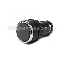 Кнопка моноблочная круглая без фиксации, черная (2НО), MB101DH | код MB101DH | EMAS