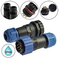 Разъём герметичный SZC21 7P-F-M, 7 контактов | код 106678 | SZC