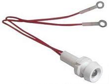 Светодиодная лампа СКЛ-15.1Б-ЖП-2-220, желтая, выводы гибкие под пайку, прозрачная, 220В 50Гц/пост., диаметр посадочного отверстия 8мм, УХЛ2.1 | код A8021-80065802 | Каскад-Электро