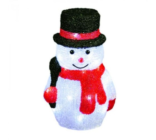 ULD-M1827-030/STA WHITE IP20 SNOWMAN-3 Фигура светодиодная «Снеговик-3», 30 светодиодов, размер 18*15*27 см, цвет свечения-белый, IP20. | код 11034 | Uniel