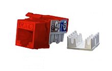 Hyperline KJ9-8P8C-C6-90-RD Вставка Keystone Jack RJ-45(8P8C), категория 6, красная | код 432661 | Hyperline