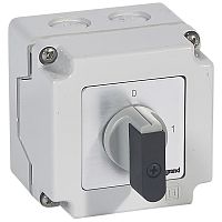 Переключатель - положение вкл/откл - PR 12 - 3П - 3 контакта - в коробке 76x76 мм | код 027712 | Legrand
