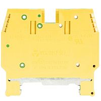 Заземляющая клемма, тип фиксации провода: винтовой, номинальное сечение: 4 мм кв., 500V, ширина: 6 мм, цвет: желто-зеленый, тип монтажа: DIN 35 | код 57.504.9155.0 | Wieland