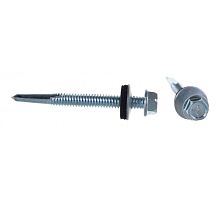 Саморез кровельный 5.5х51 сверло шайба EPDM | код screw-KR-5.5х51s | Крепдил