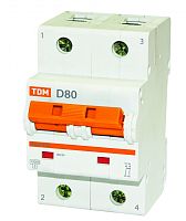 Выключатель автоматический двухполюсный ВА47-125 10А D 15кА | код. SQ0208-0013 | TDM 