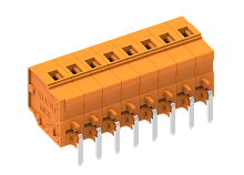 458434 Клемма на плату MCS, с горизонт. вводом кабеля, шаг 5.08мм, 4 конт., оранж., шт | код 458434 | SUPU