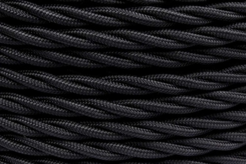 Ретро провод 2х1,5 Черный (матовый) 10м | код B1-424-73-10 | Bironi