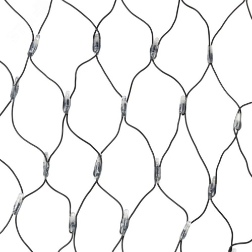 Гирлянда Сеть 2х1,5 м, черный ПВХ, 288 LED белые/синие | код 215-022 | Neon-Night