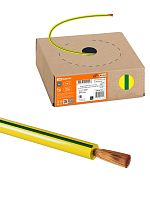 Провод ПуГВнг(А) -LS 1х1.5 ГОСТ в коробке (бухта 100м) желто-зеленый | код SQ0124-1473 | РЭМЗ ТМ