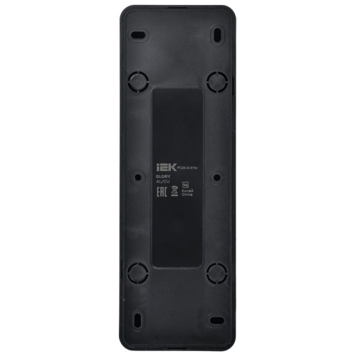 GLORY Розетка 4-местная для открытой установки без заземления без защитных шторок 10А РС24-2-ХЧм черный матовый IEK | код ERH40-K02M-10 | IEK фото 5