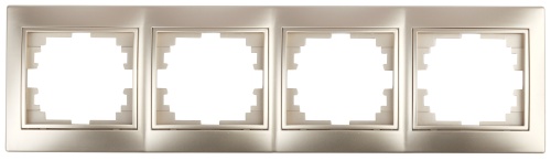 Рамка на 4 поста гор., СУ, Plano, шампань, 1-504-04 | код Б0030103 | ЭРА