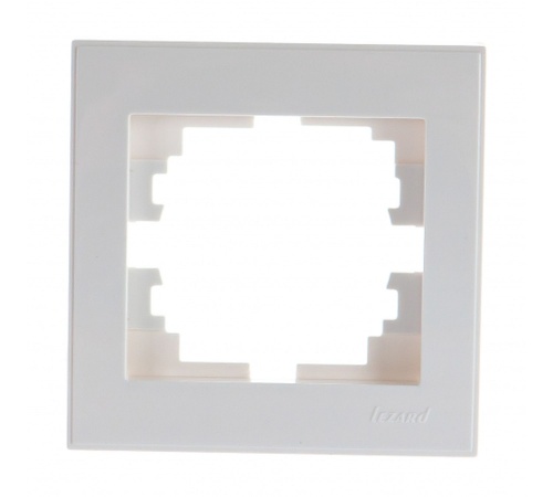 Рамка RAIN 1-ая горизонтальная белая с боковой вставкой | код 703-0202-146 | Lezard