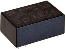 Источник питания AC-DC,3Вт, вход 85…305В AC 47...440 Гц, 120...370B DC, выход 5В/600мА, изоляция 3000В AC, в корпусе на плату 37х24х15мм, -30...+85C, монтаж в отверстия | код IRM-03-5 | MeanWell