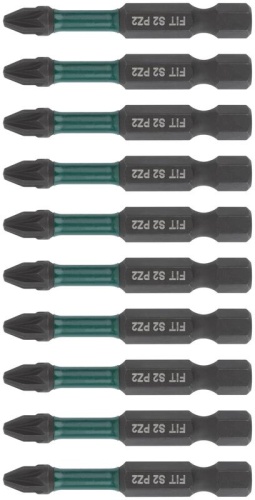 Набор бит кованые ударные сталь S2 односторонние 50мм PZ2 профи блистер (уп.10шт) FIT 57486 фото 6 Набор бит кованые ударные сталь S2 односторонние 50мм PZ2 профи блистер (уп.10шт) FIT 57486 фото 6