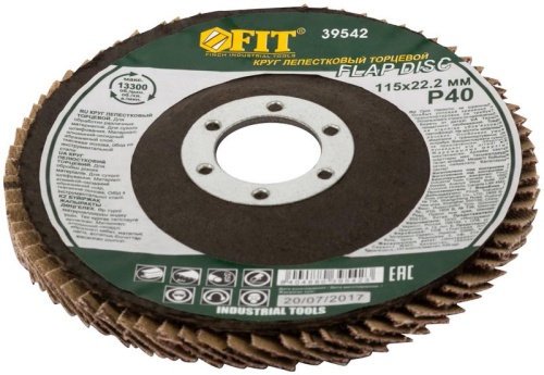 Круг лепестковый торцевой 115мм Р 36 FIT 39541