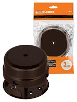 Коробка распаячная D90х43 мм инд. штрихкод коричневая «Виви» TDM | код SQ1820-1429 | TDM