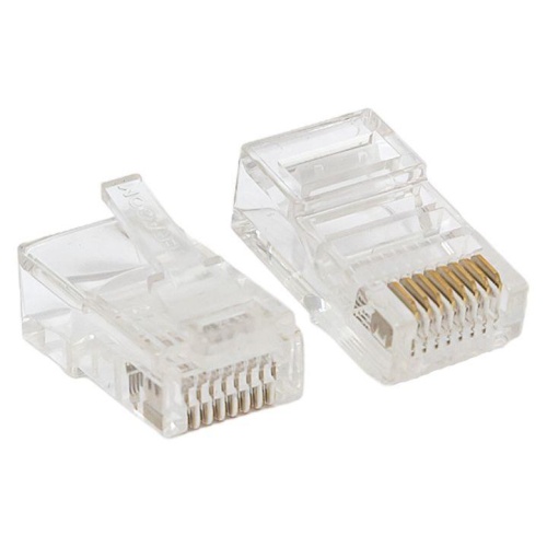 Коннектор RJ45 (8P8C) кат.5E неэкранир. 30мкд универс. (уп.10шт) TERACOM PRO | код TRP-PLUG-5EUTP-10 | EKF Коннектор RJ45 (8P8C) кат.5E неэкранир. 30мкд универс. (уп.10шт) TERACOM PRO | код TRP-PLUG-5EUTP-10 | EKF