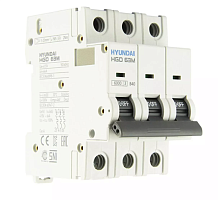 Автоматический выключатель HGD63-M 3PMBS0000C 00040 3 полюса, 40А, ток к.з. 6kA, хар-ка B (STANDARD) | код 13.04.000986 | HYUNDAI