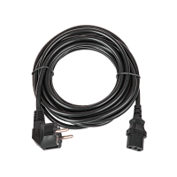 Кабель питания TLK, вход - евровилка с заземлением (Schuko, CEE 7/7) , выход - разъём C13 (IEC 60320), 3x1мм2, 5 м, 250В 10A, черный | код TLK-PCC10-050 | TLK