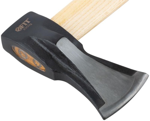 Топор-колун ''ушастый'' кованый, деревянная отполированная ручка 2000 гр | код 46148 | FIT