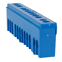 Шина нулевая в изоляции OptiKit BB-I-N-DIN-12-6х9-синий | код 277952 | КЭАЗ