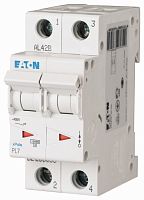 Автоматический выключатель 6А, кривая отключения D, 2 полюса, откл. способность 10 кА, PL7-D6/2 | код 263368 | EATON