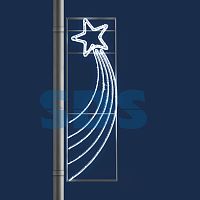 Декоративная консоль Малая комета 180 см белая | код 501-460 | NEON-NIGHT