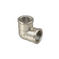 Угольник латунь внутр./внутр. резьба 1/2дюймх90град. никель (инд. упак.) | код 34927 | RTP