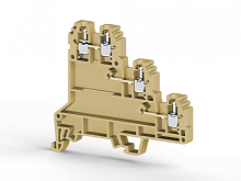 324 400, Клеммник 3-х ярусный для датчиков, 2,5мм.кв., (бежевый), PUK 3S | код 0.0.0.3.24400 | KLEMSAN