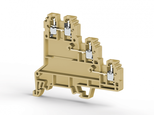 324 400, Клеммник 3-х ярусный для датчиков, 2,5мм.кв., (бежевый), PUK 3S | код 0.0.0.3.24400 | KLEMSAN
