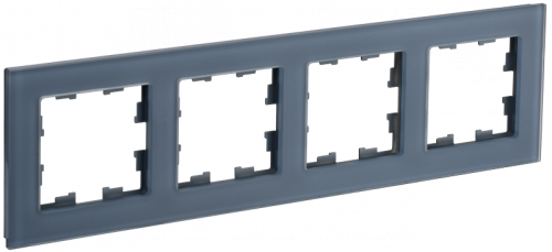 BRITE Рамка 4-мест. РУ-4-2-Бр стекло маренго матовый IEK | код BR-M42-G-31-K35 | IEK