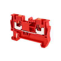 Клемма push-in проходная, 4 мм?, красная MTP-4RD | код 136795 | MEYERTEC