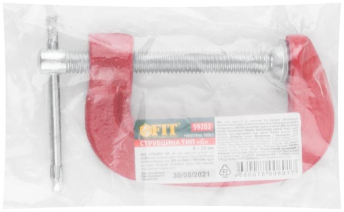 Струбцина тип ''G'' 50 мм (2'') | код 59202 | FIT фото 3