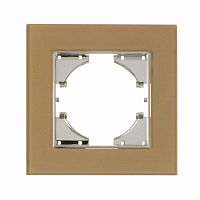 Рамка 1-местная стекло шампань | код С1110-032 | GUSI