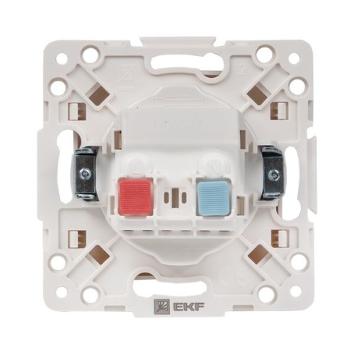 Стокгольм Механизм Розетки 1-местной б/з 10 А белый с защ, штор, PROxima | код EYR10-022-10 | EKF фото 5
