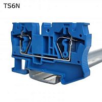 Клемма пружинная проходная 2 контакта 6 мм2, синяя | код TS6N | ПРОВЕНТО