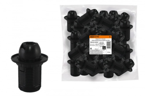 Патрон Е14 с кольцом, термостойкий пластик, черный, Б/Н TDM | код SQ0335-0058 | TDM Патрон Е14 с кольцом, термостойкий пластик, черный, Б/Н TDM | код SQ0335-0058 | TDM