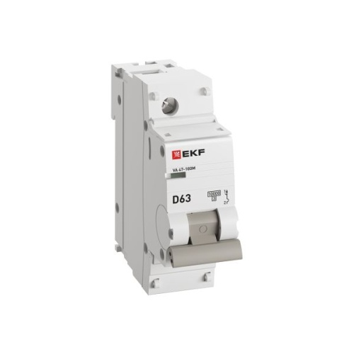 Автоматический выключатель 1P 63А (D) 10kA ВА 47-100M без теплового расцепителя EKF PROxima | код mcb47100m-1-63D-pro | EKF фото 4